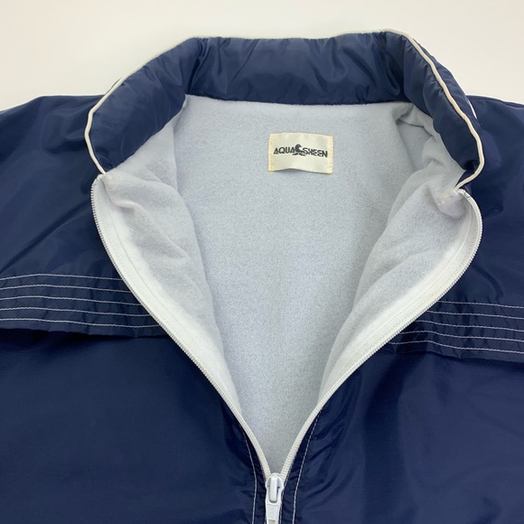 Vintage Aqua Sheen Packable Hooded Jacket Blue M - Picture 5 of 11